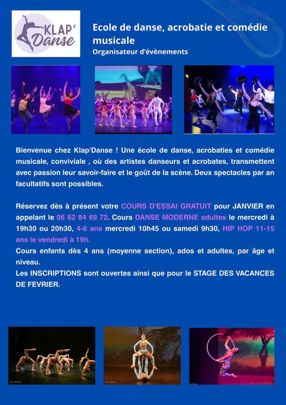 Danse Rueil chez Klap'Danse. Essayez un cours danse Rueil