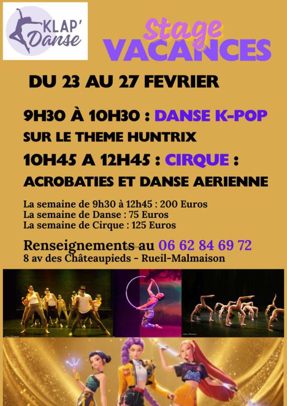 Danse K-Pop et acrobaties chez Klap'Danse à Rueil