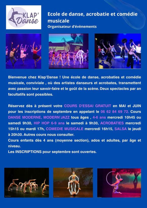 Cours de Danse Rueil chez Klap'Danse, cirque et comédie musicale