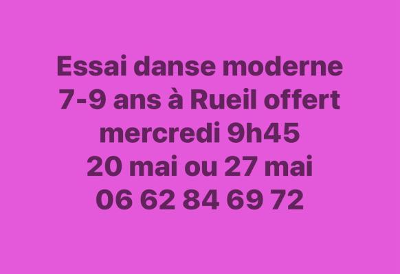 Danse Rueil modern'jazz Essais le 27 mai