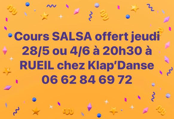 Réservez votre essai de salsa offert à Rueil chez Klap'Danse