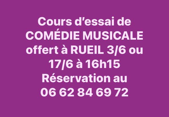 Réservation comédie musicale Rueil au 06 62 84 69 72