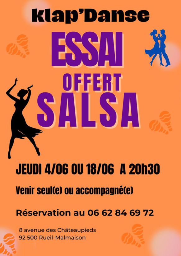 Réservez un essai de salsa au 06 62 84 69 72