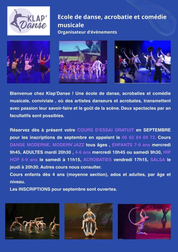 Essai danse Rueil chez Klap^'Danse offert en réservant au 06 62 84 69 72