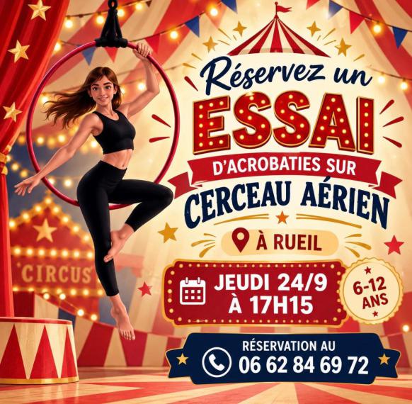 Essai cerceau aérien Rueil chez Klap'Danse