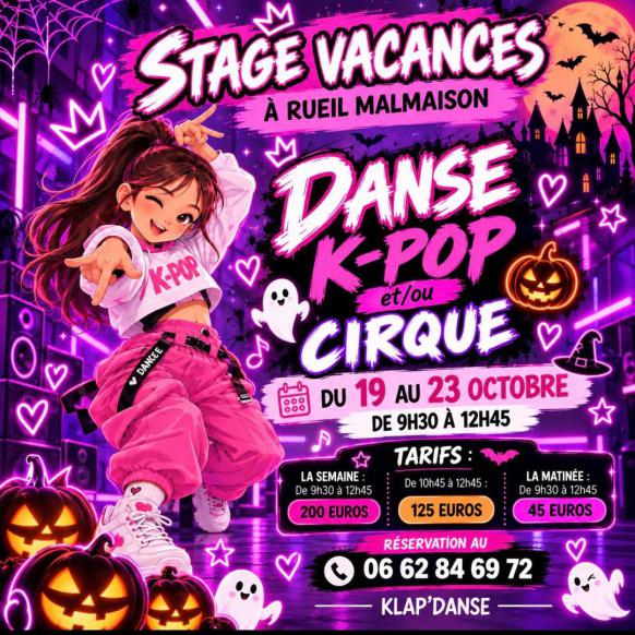 Stage et spectacle vacances d'octobre à Rueil chez Klap'Danse